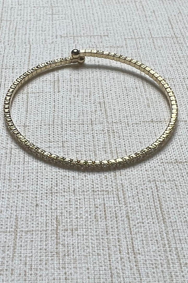 Rhinestone Coil Bracelet