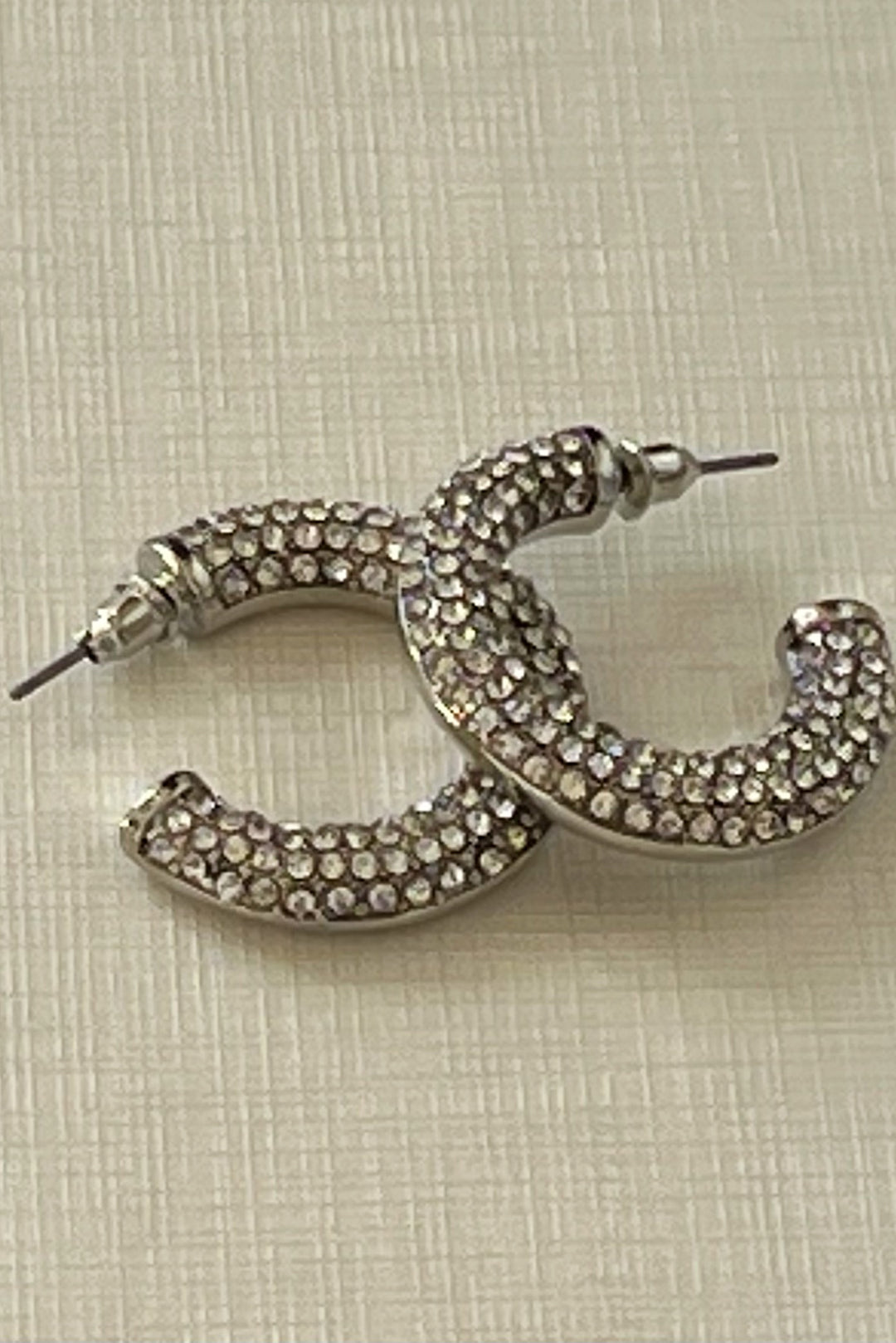 Pave Hoop Earrings